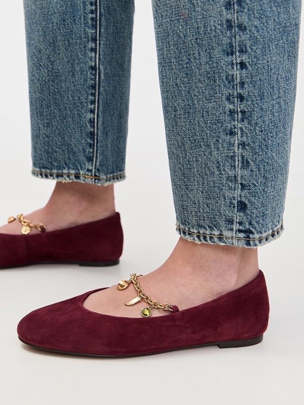 NEW Madewell The Remy Suede Chain Flat